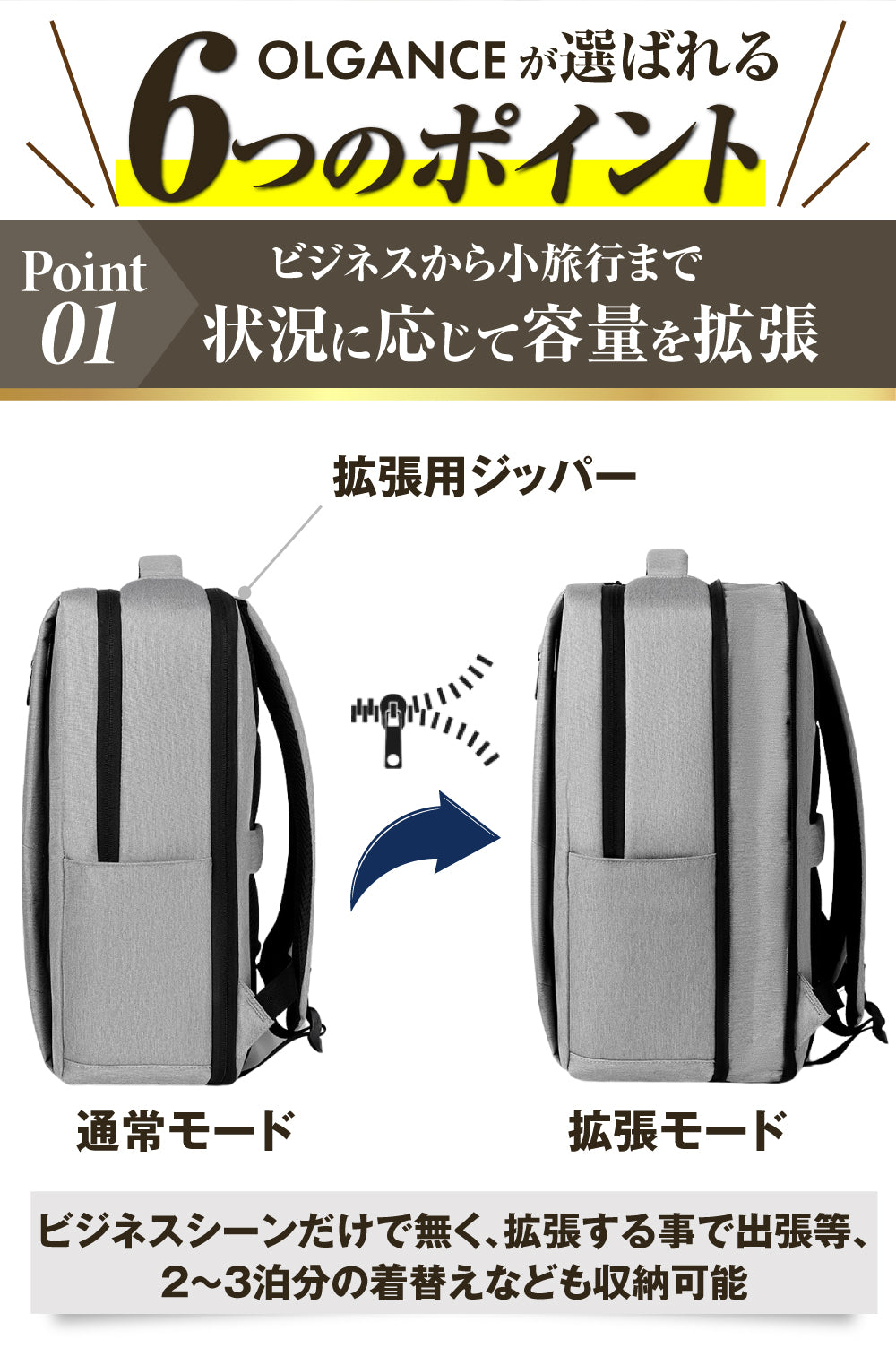 ジネスリュック メンズ 防水 大容量 容量が増える 軽量 拡張 ビジネス リュック PC バッグ 通勤 通学 男子